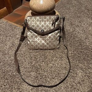 Coach Tan and Brown Crossbody Bag